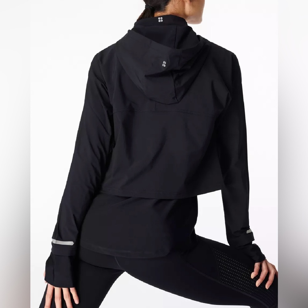 Sweaty Betty Women’s Double Layer Hooded Fast Track Running Jacket Black Size 2